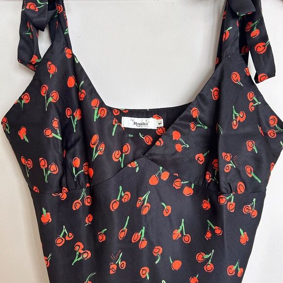 Monika the Label Alana Mini Slip Dress – Black Cherry - Picture 8 of 12